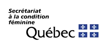 Logo du secrétariat à la condition féminine